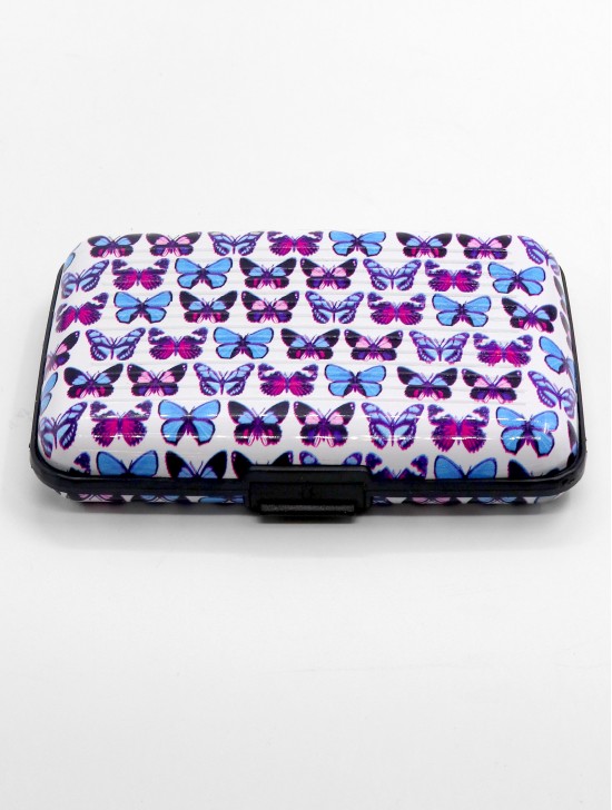 BUTTERFLY PRINTS CREDIT CARD WALLET